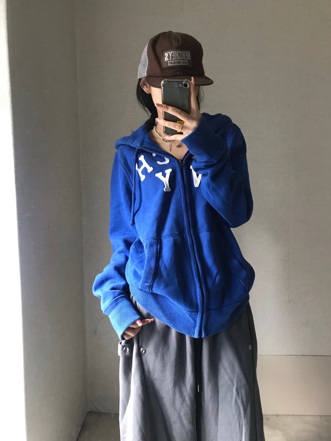 아베크롬비 블루 오버핏 후드집업 상품이미지2