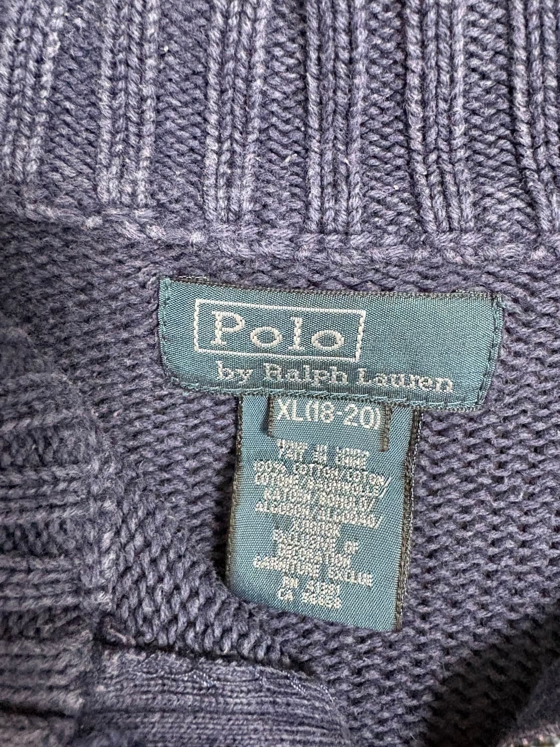 폴로 랄프로렌 니트 집업 네이비 상품이미지9