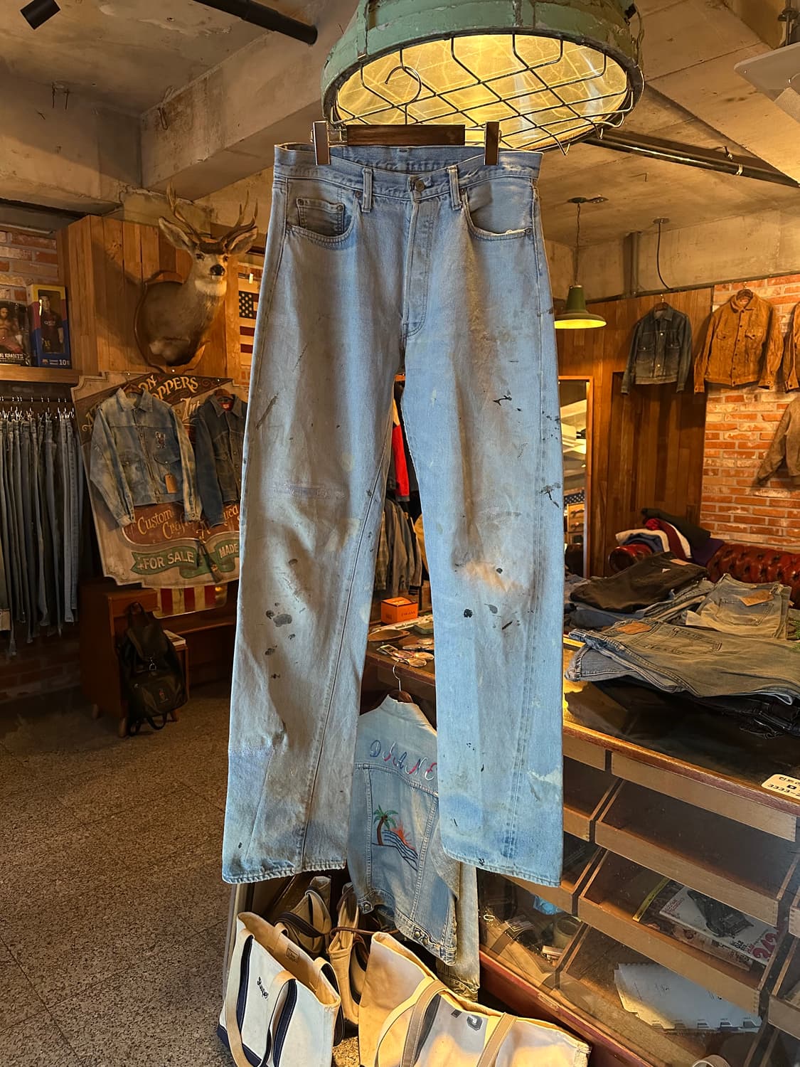 80s USA 빈티지 리바이스 501 66후기 셀비지 데님 팬츠 상품이미지1