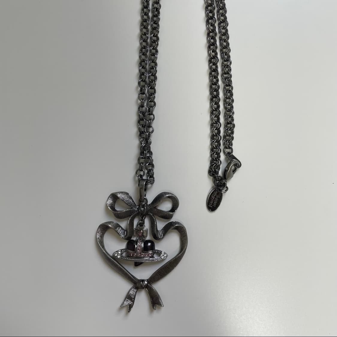 비비안웨스트우드 아카이브 디아망떼 리본 팬던트 목걸이 상품이미지2