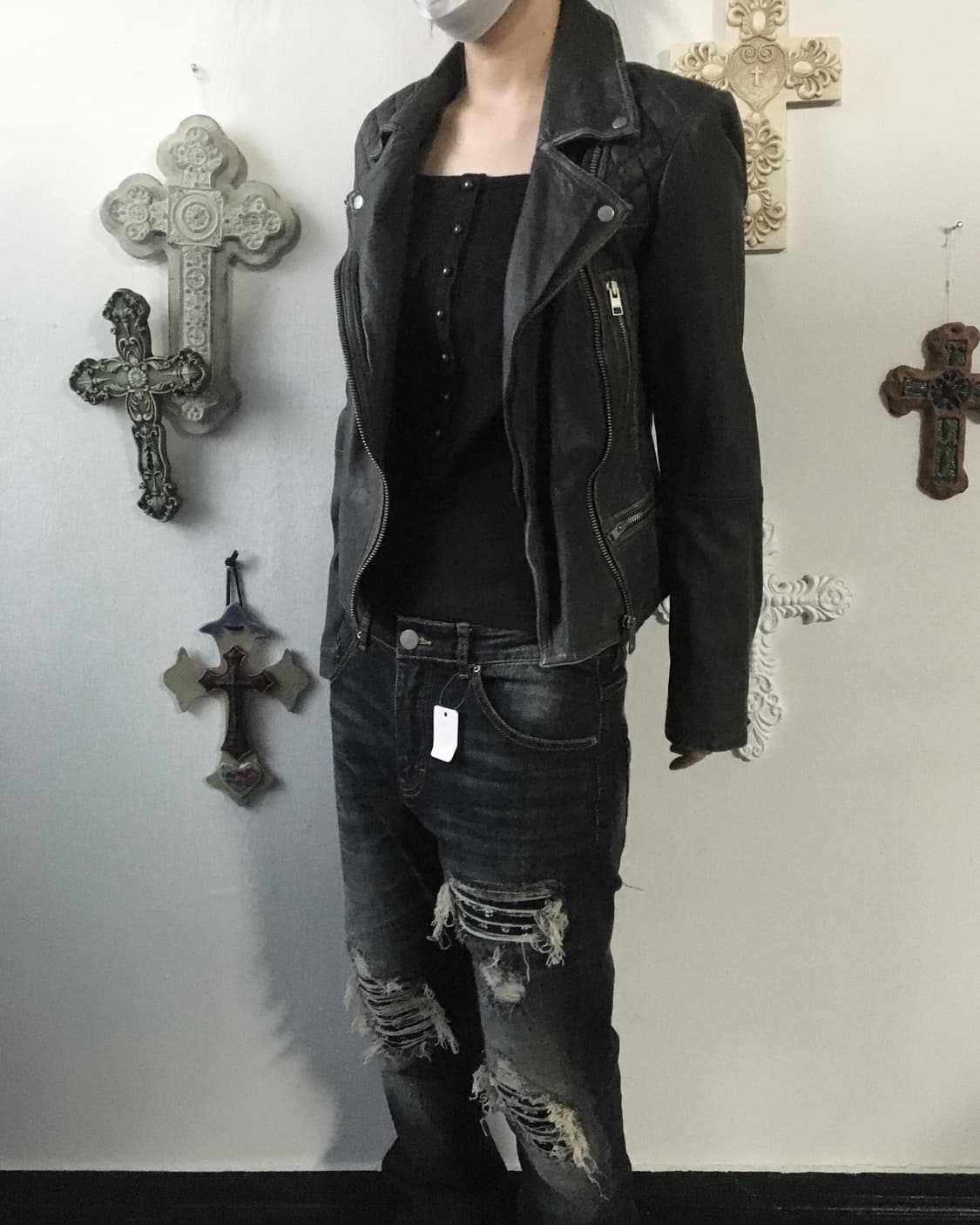 All saints leather rider jacket 상품이미지8