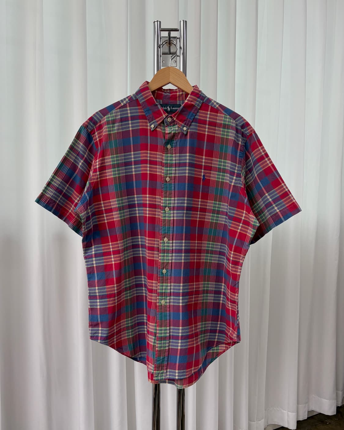 [XL]폴로 랄프로렌 클래식핏 마드라스 반팔 셔츠 상품이미지2