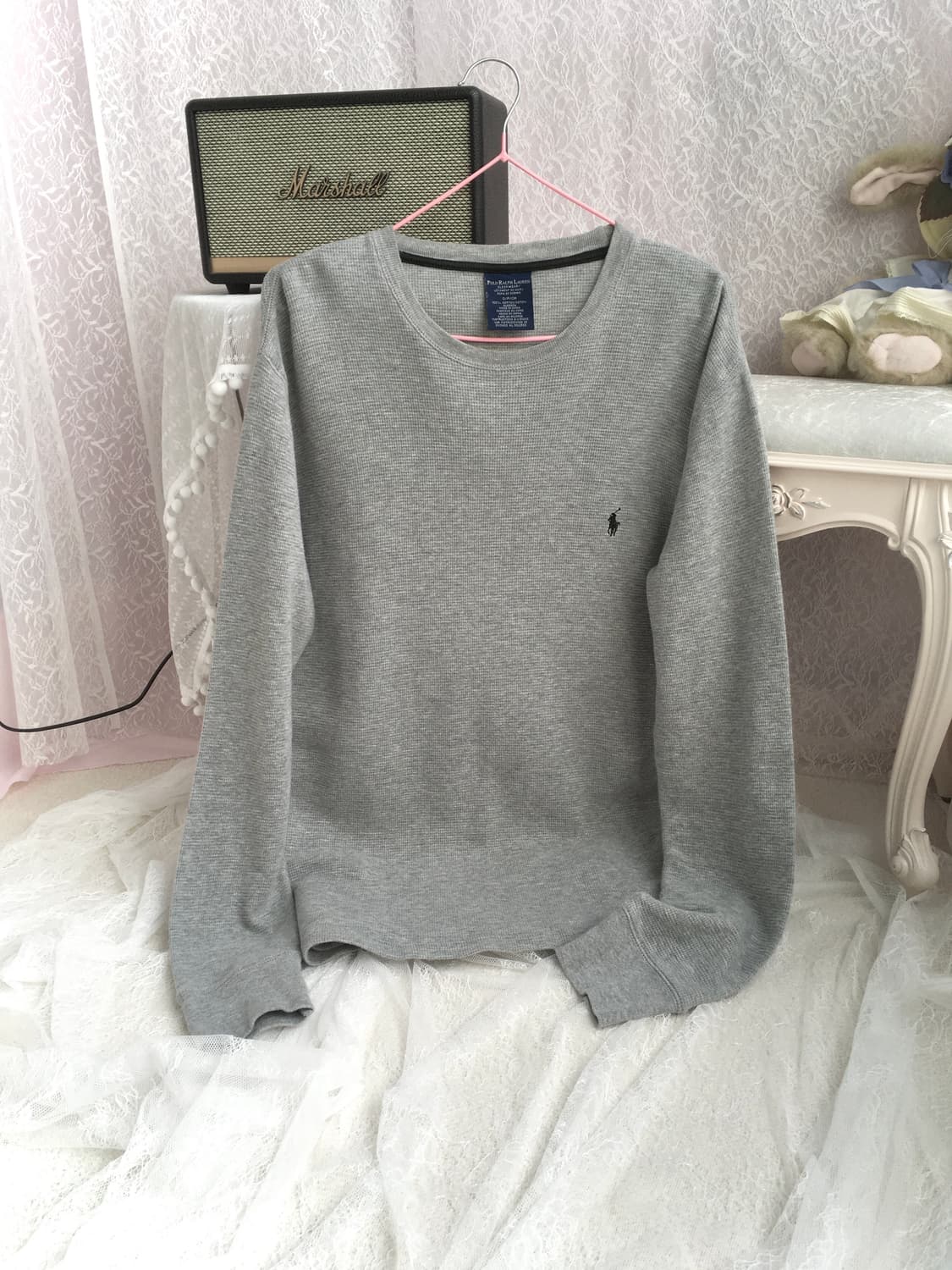 Polo gray waffle long sleeve 상품이미지2