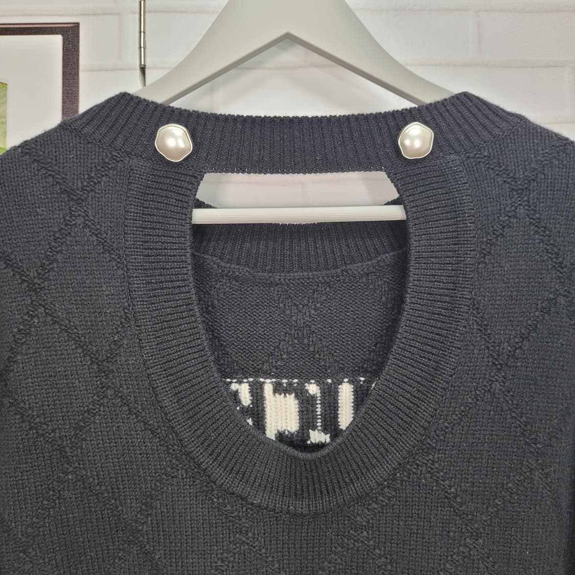 럭키슈에뜨 울 크롭 니트 스웨터 프리사이즈 상품이미지6