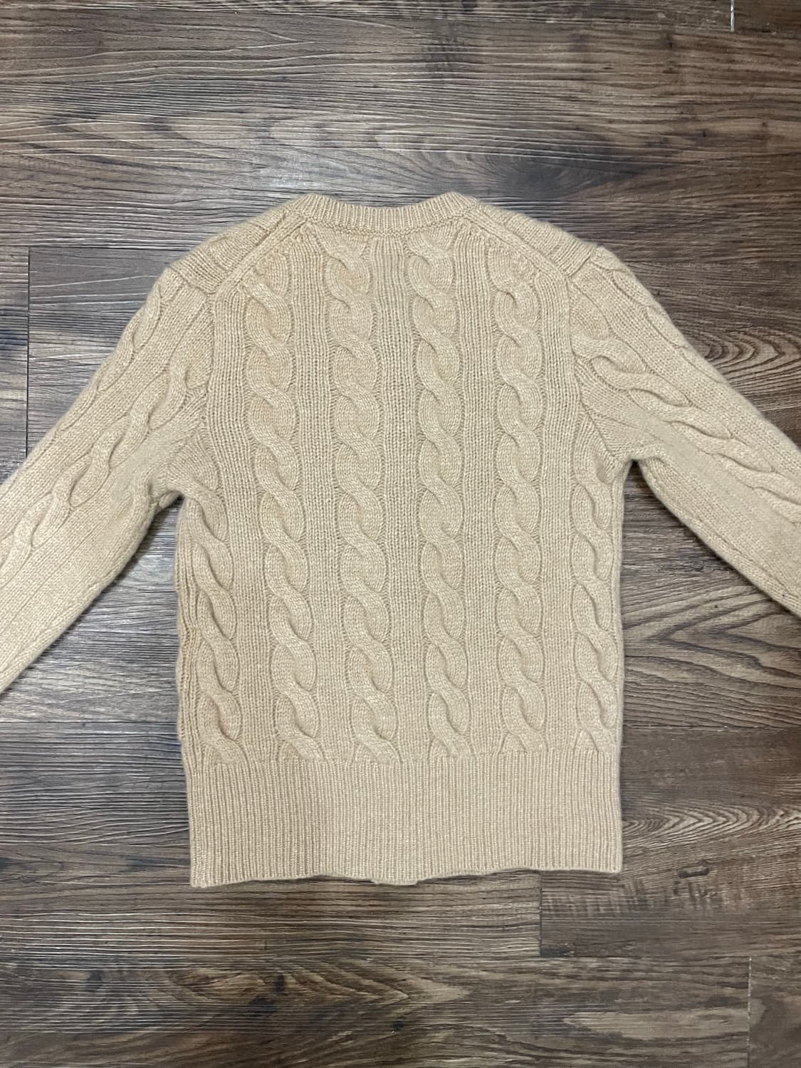 폴로 울 캐시미어 케이블 가디건 베이지 상품이미지8