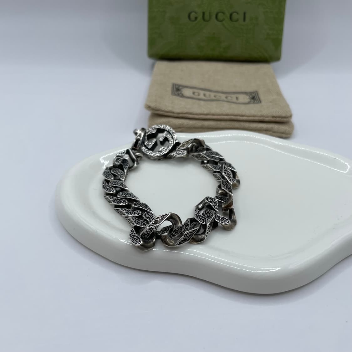 구찌 팔찌 18호 인터로킹G 체인 브레이슬릿 상품이미지5