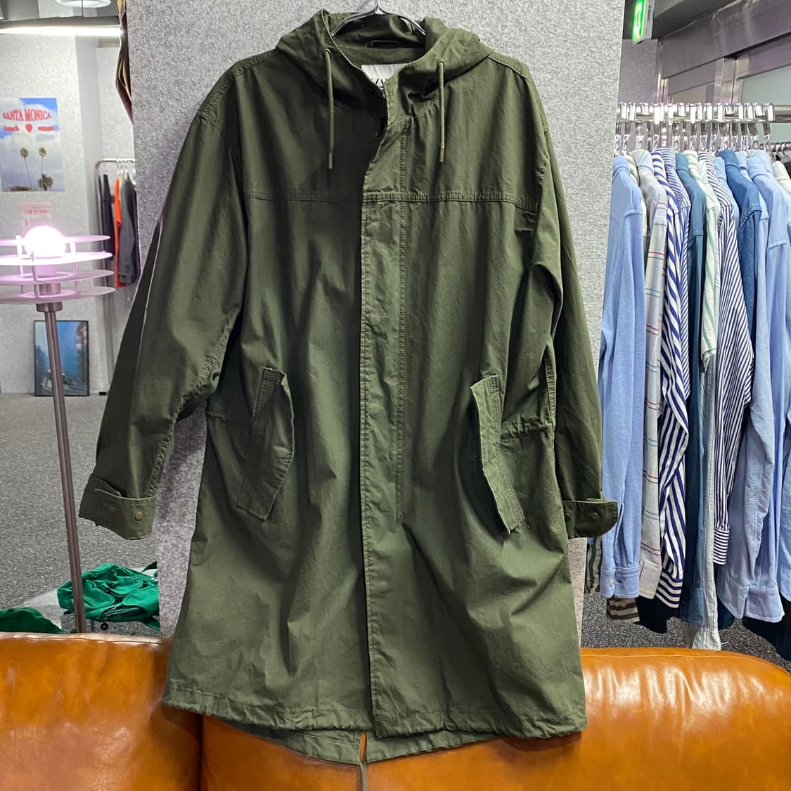 자라 후디드 카키 피쉬테일 자켓 B4332 상품이미지2