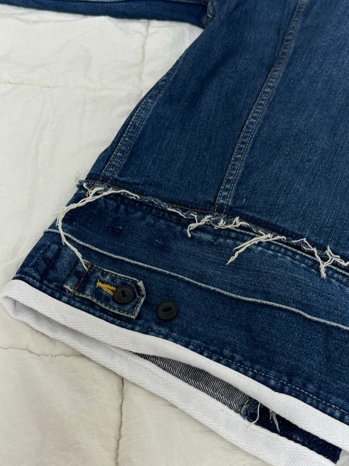 jp Lee 일본 리 j 101 컷오프 데님 자켓 미디움 상품이미지7