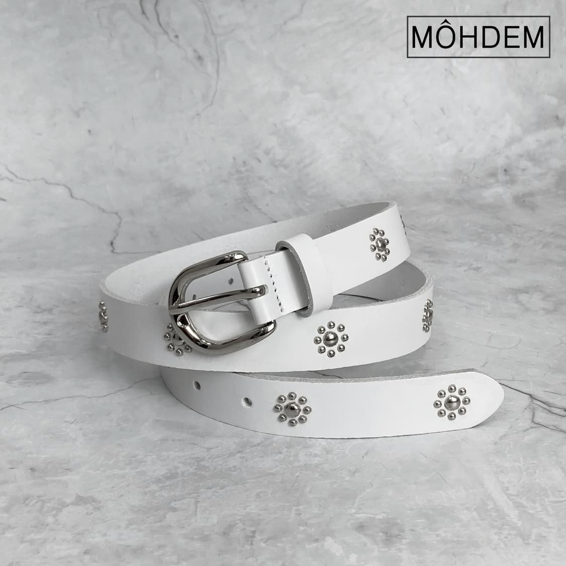 [Unisex]플라워 스터드 웨스턴 찡 벨트 상품이미지6