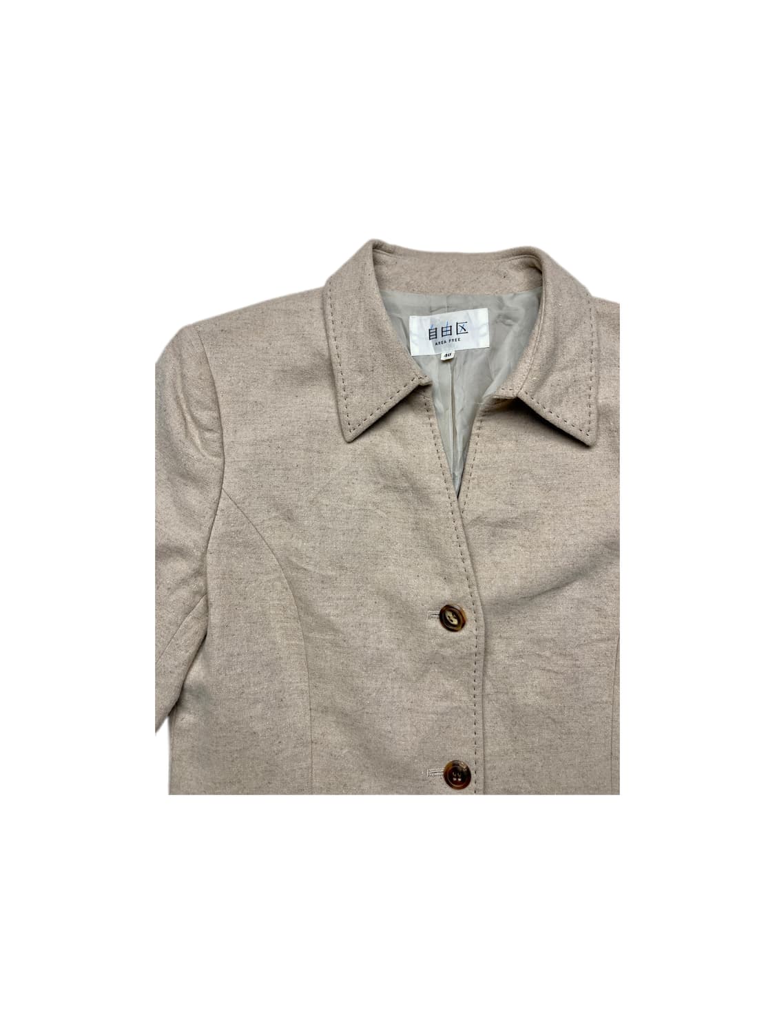 크림색 양모 자켓 상품이미지2