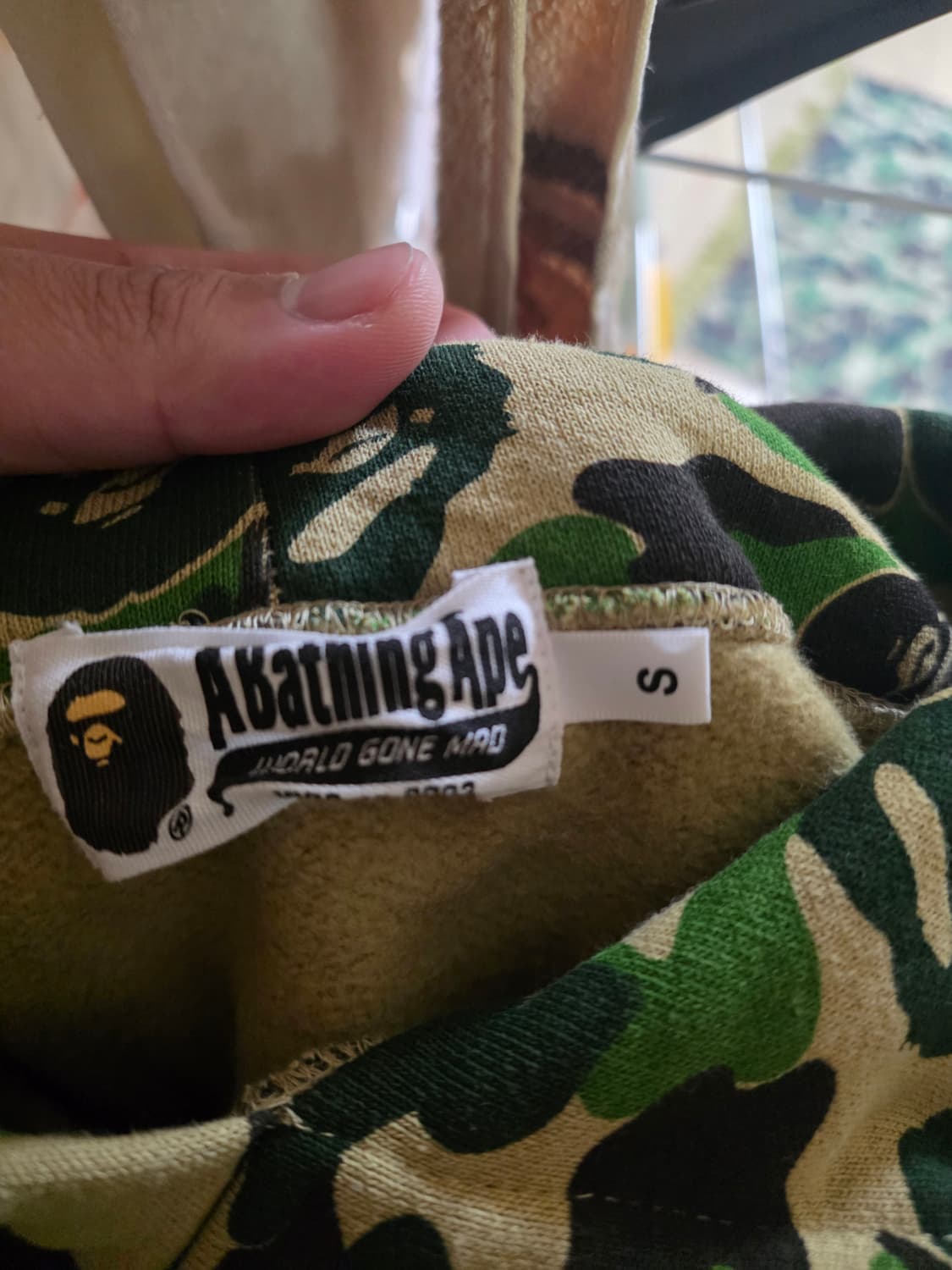 [S]베이프 안티소셜클럽 ABC그린카모 가타카나 로고 후드티 상품이미지6