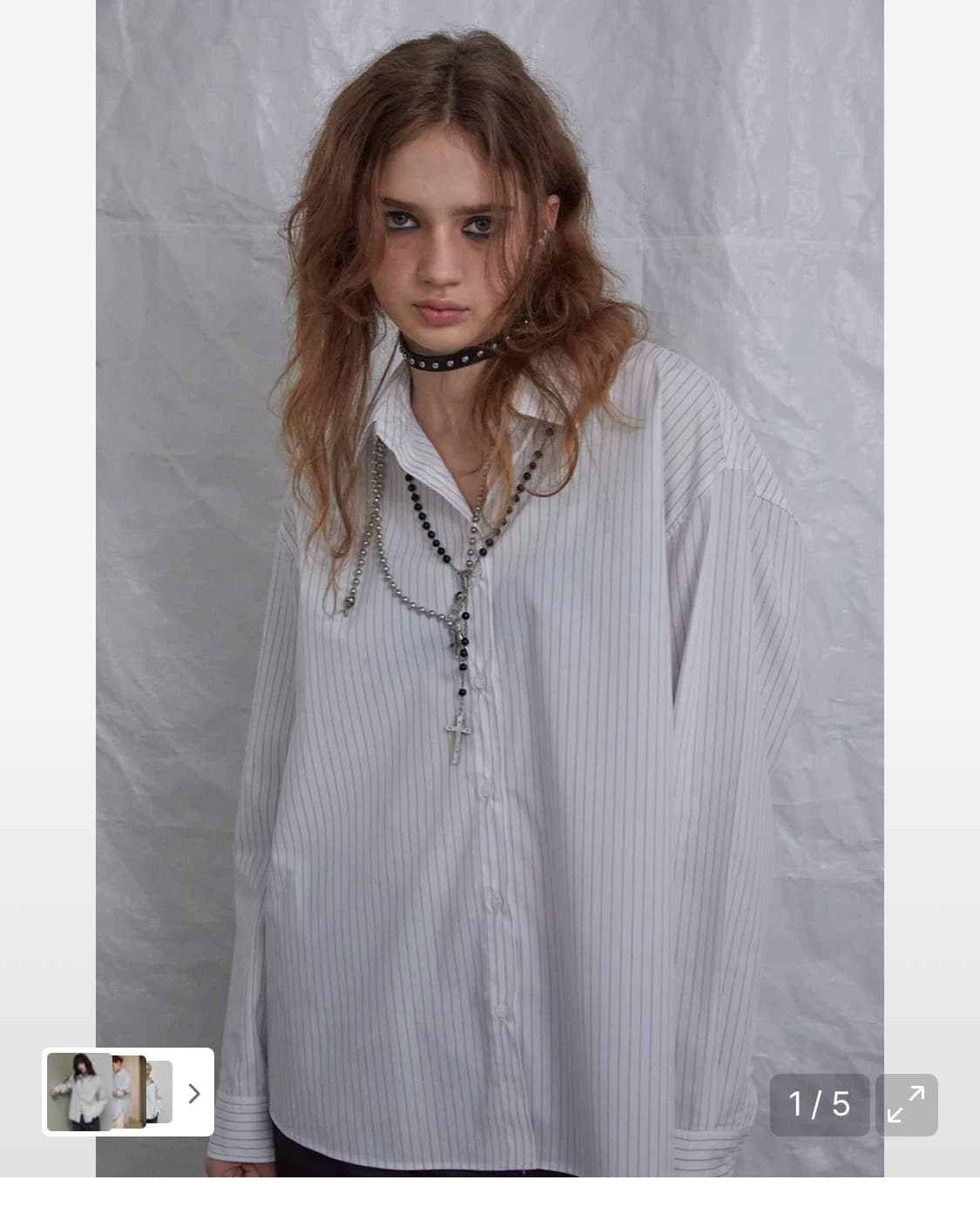 데어드 셔츠 BUSINESS SHIRT IN GREY STRIPE 상품이미지1