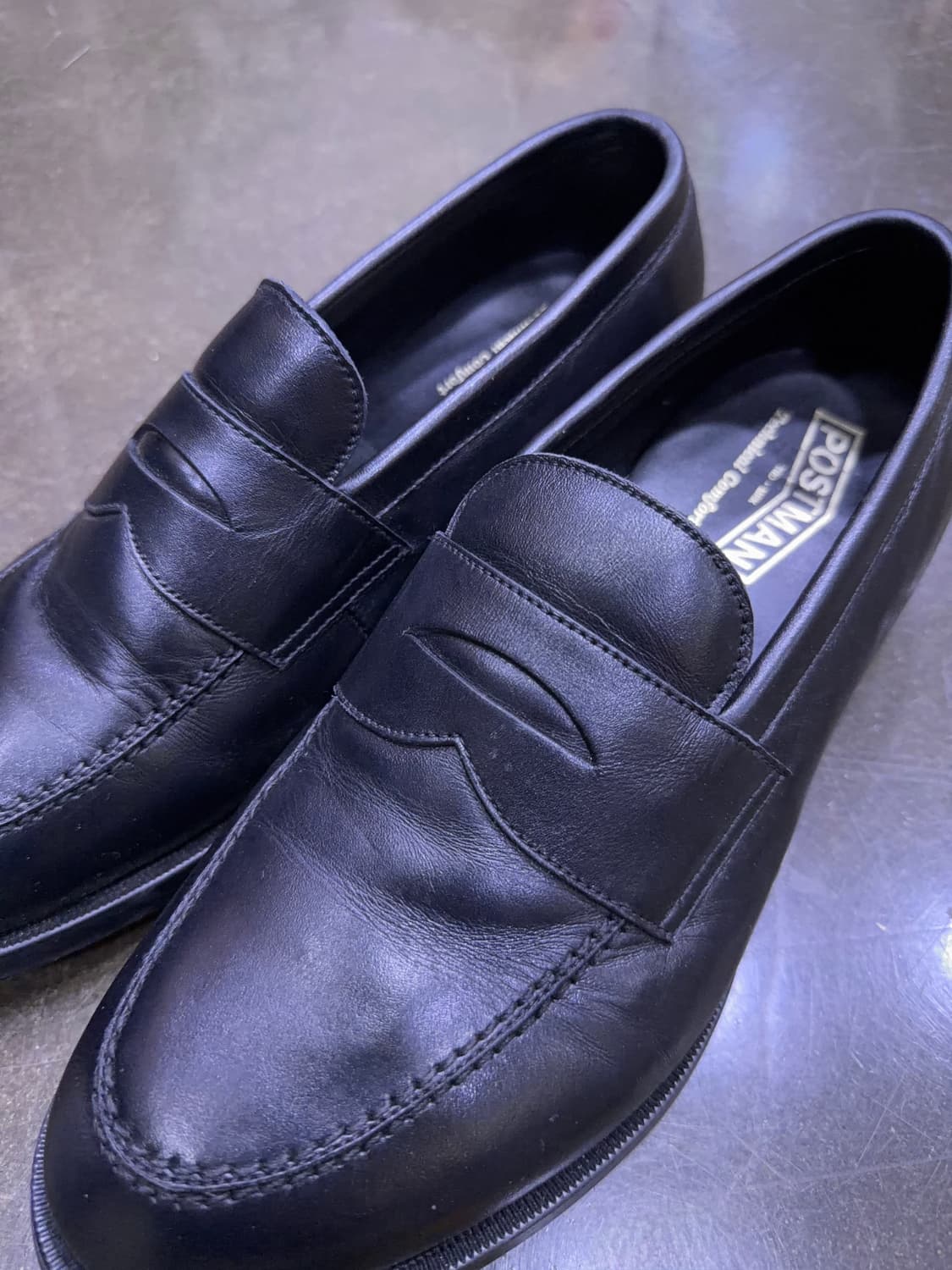 포스트맨 블랙 레더 페니로퍼 255 상품이미지4