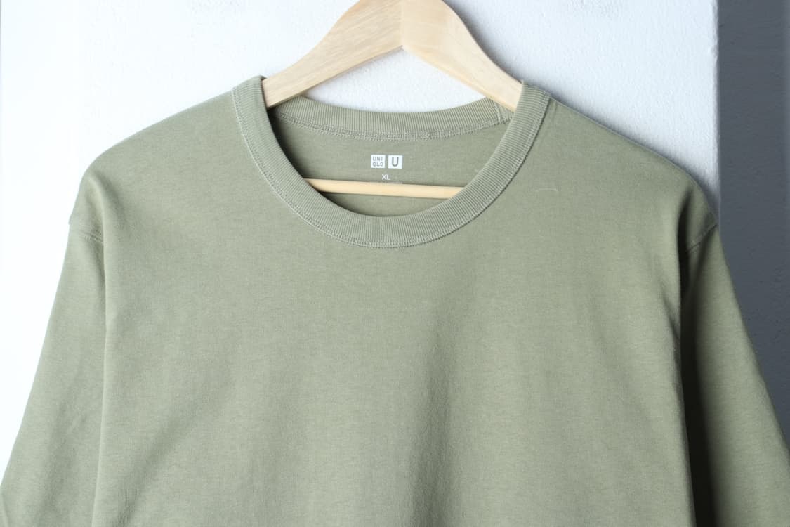 (XL-2XL) 유니클로 반팔 티셔츠 U라인 연그린 무지-H31384 상품이미지3
