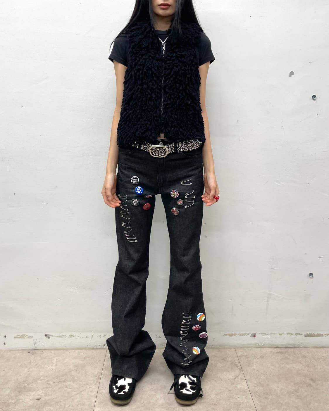 Rope Fur Black Vest 상품이미지4