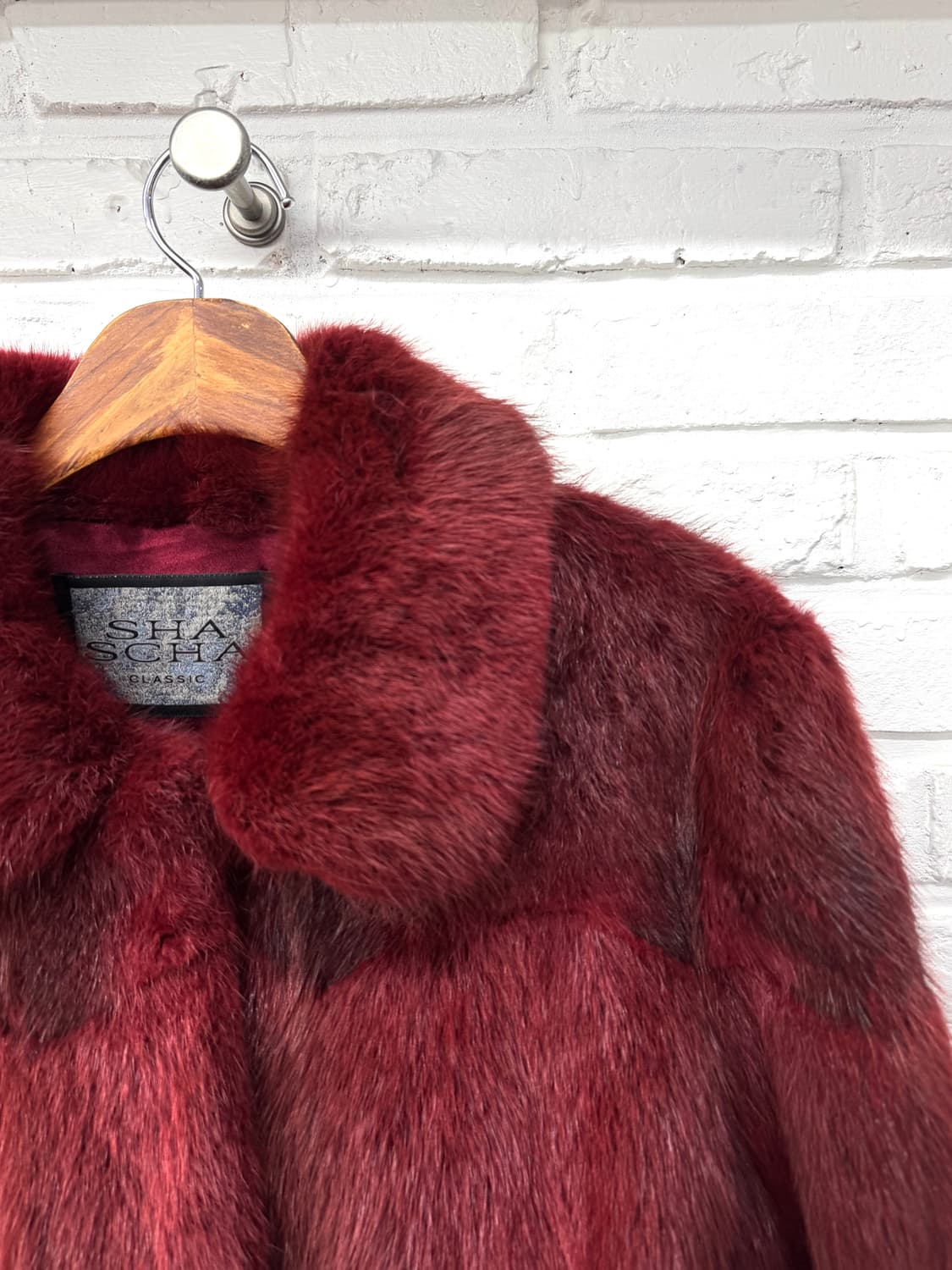 Sha scha 레드 폭스퍼 자켓  상품이미지4