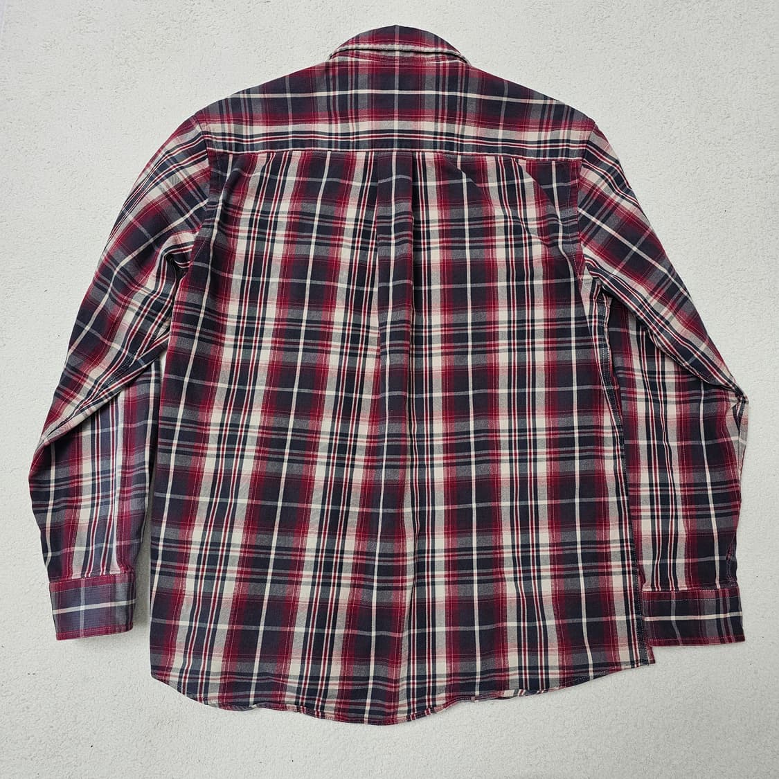 100 빈폴 남성 레드 체크 긴팔 셔츠 상품이미지3