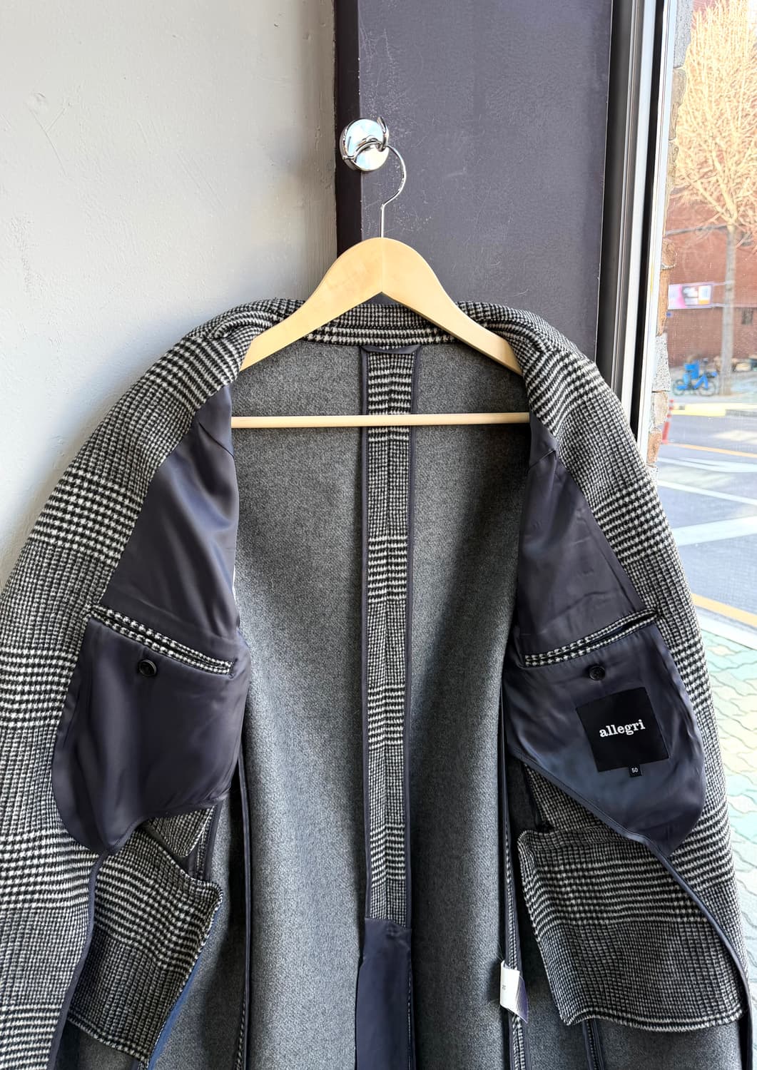 .50/ 알레그리 캐시미어 블랜딩 글렌체크 코트 상품이미지6