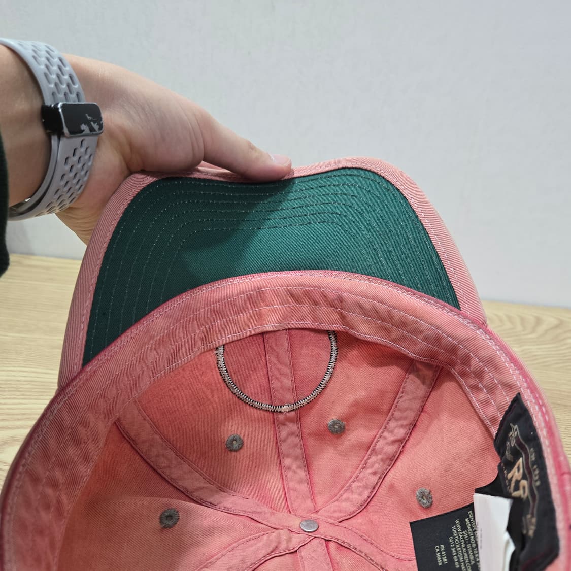 OS 더블알엘 RRL 윙로고 볼캡 핑크 상품이미지6