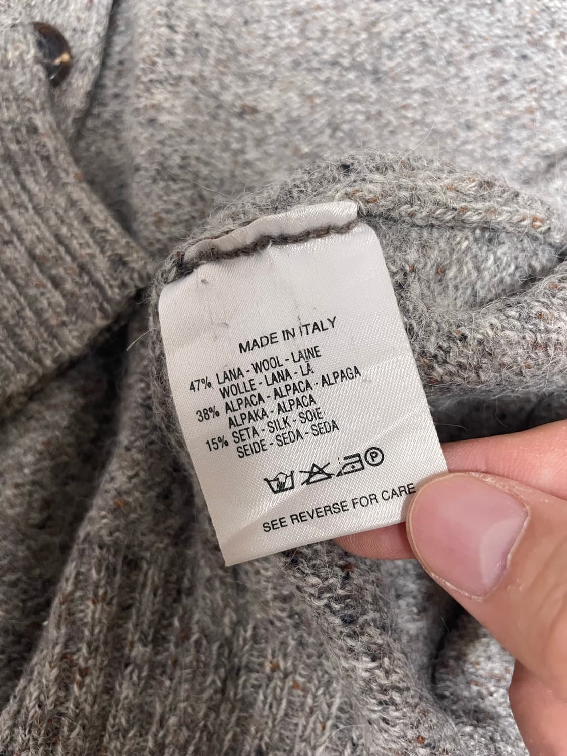 이태리제 알파카 울 가디건 사이즈 105~110 상품이미지6