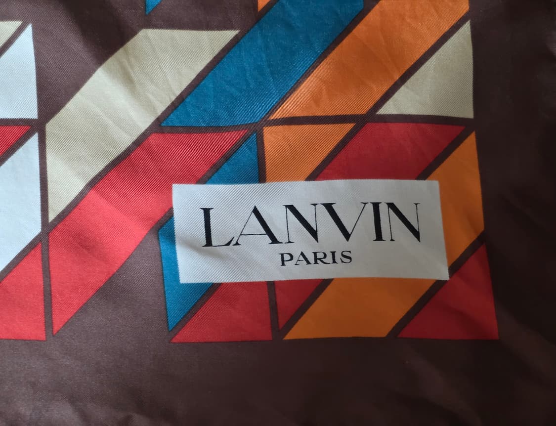 Lanvin 랑방 실크 스카프 Made in France 상품이미지4