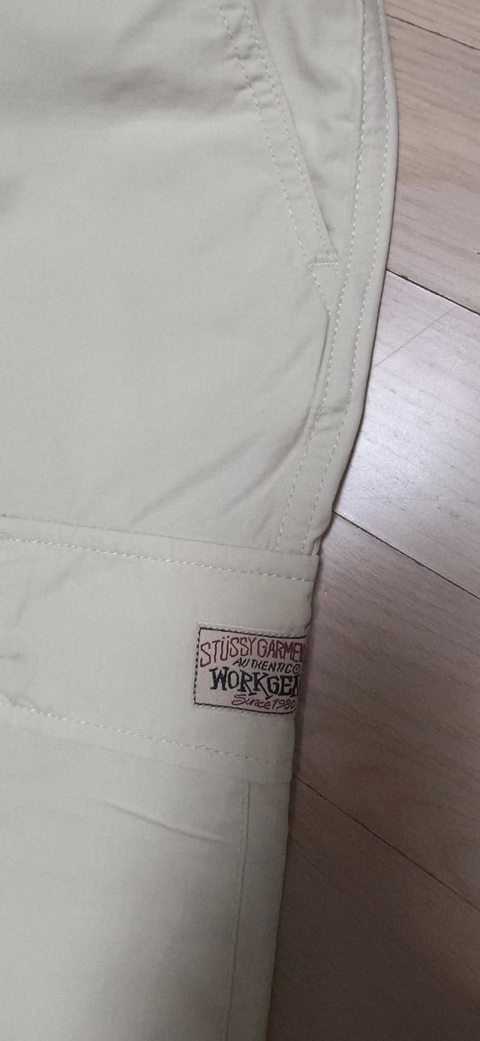 스투시 립스탑 카고 비치 팬츠 크림 L 상품이미지3