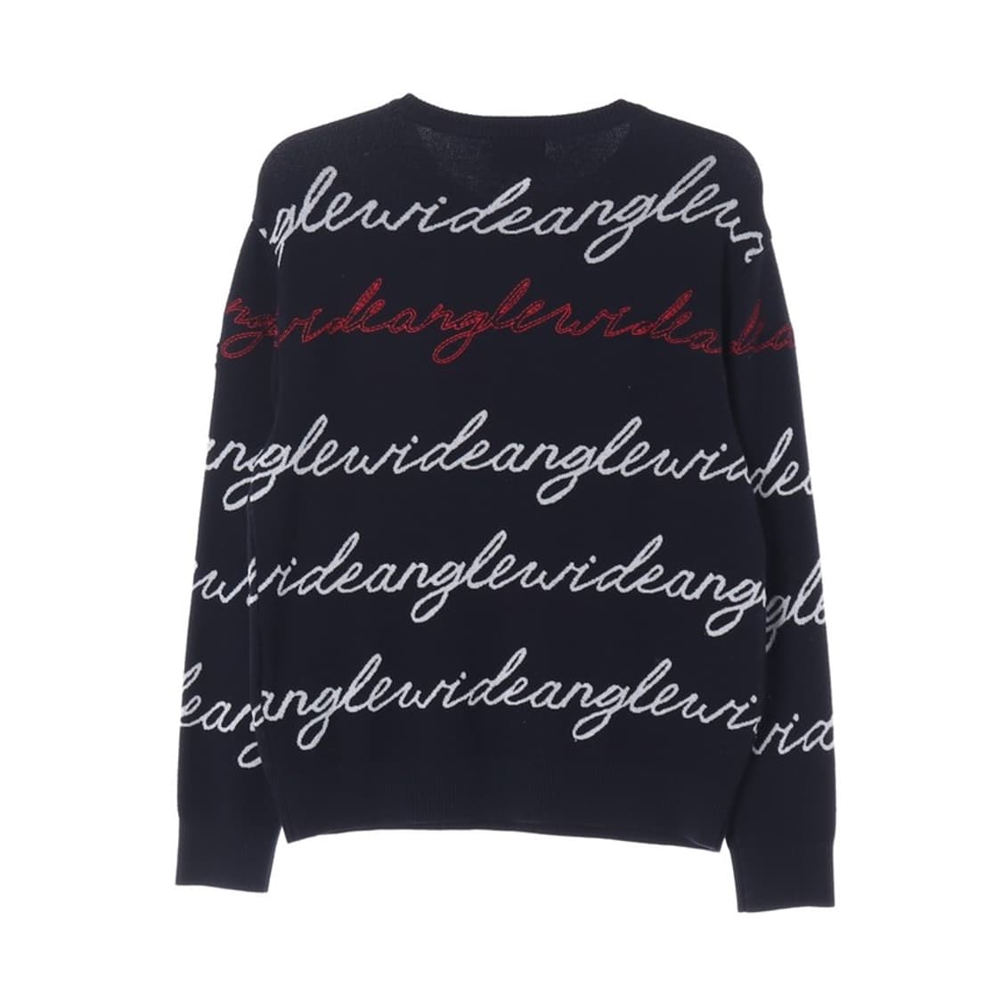 와이드앵글 네이비 레터링 패턴 골프 니트 L 상품이미지2