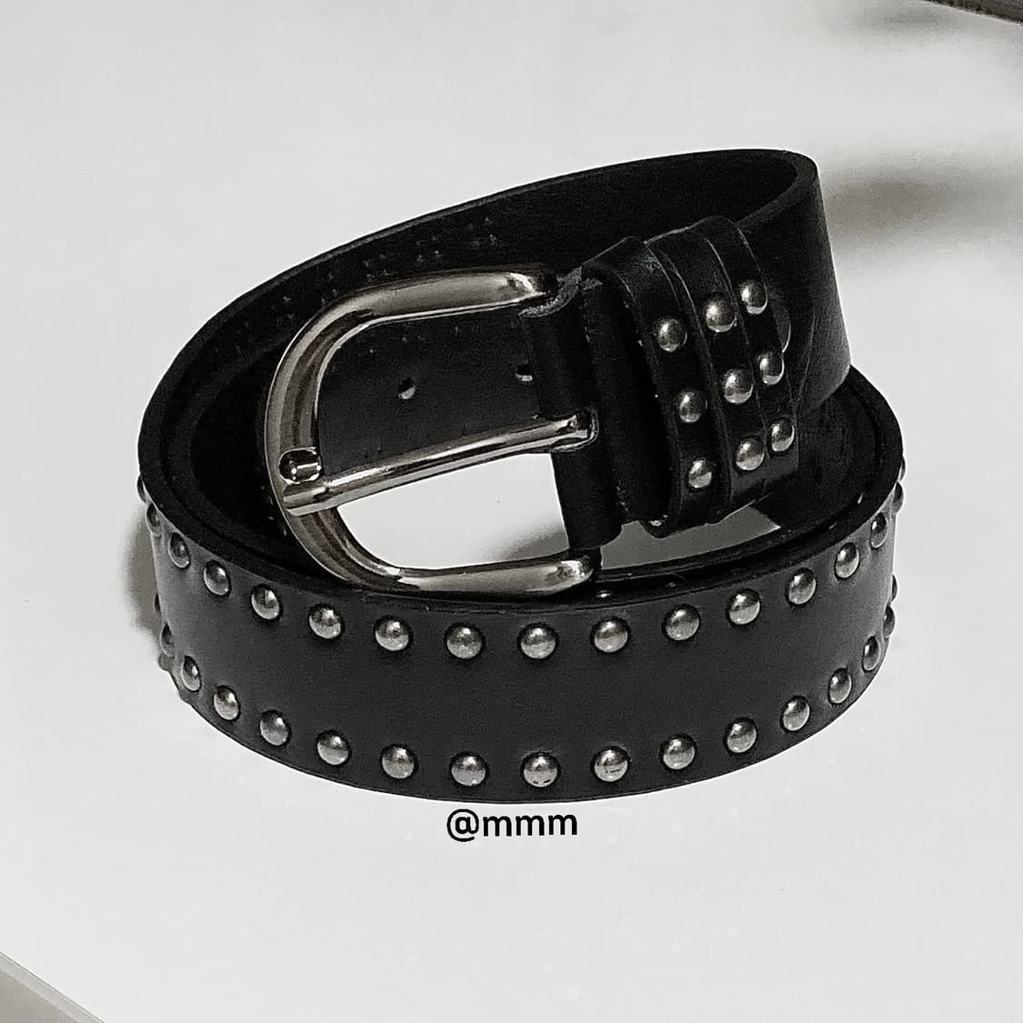 [Unisex] 더블 스터드 가죽벨트 상품이미지4