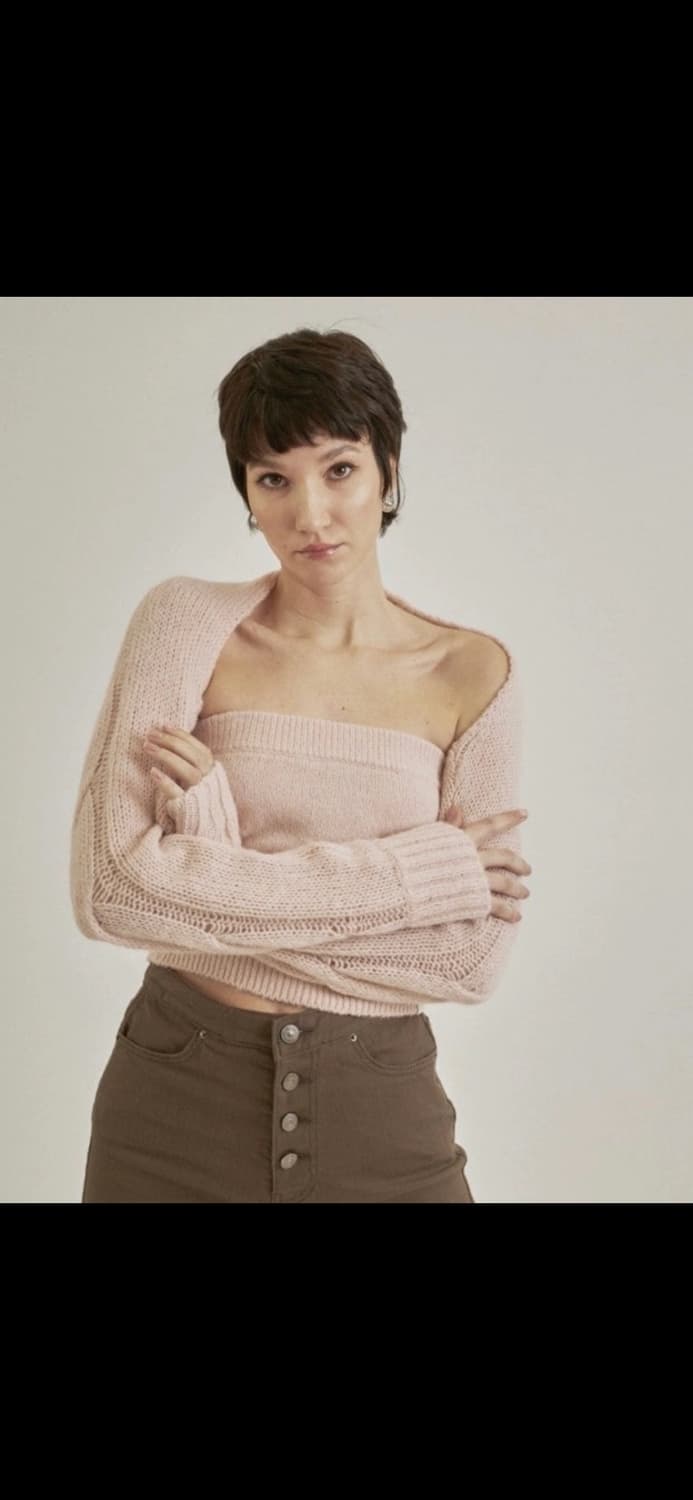 쓰리타임즈 캔디 니트 볼레로 탑 세트 상품이미지1