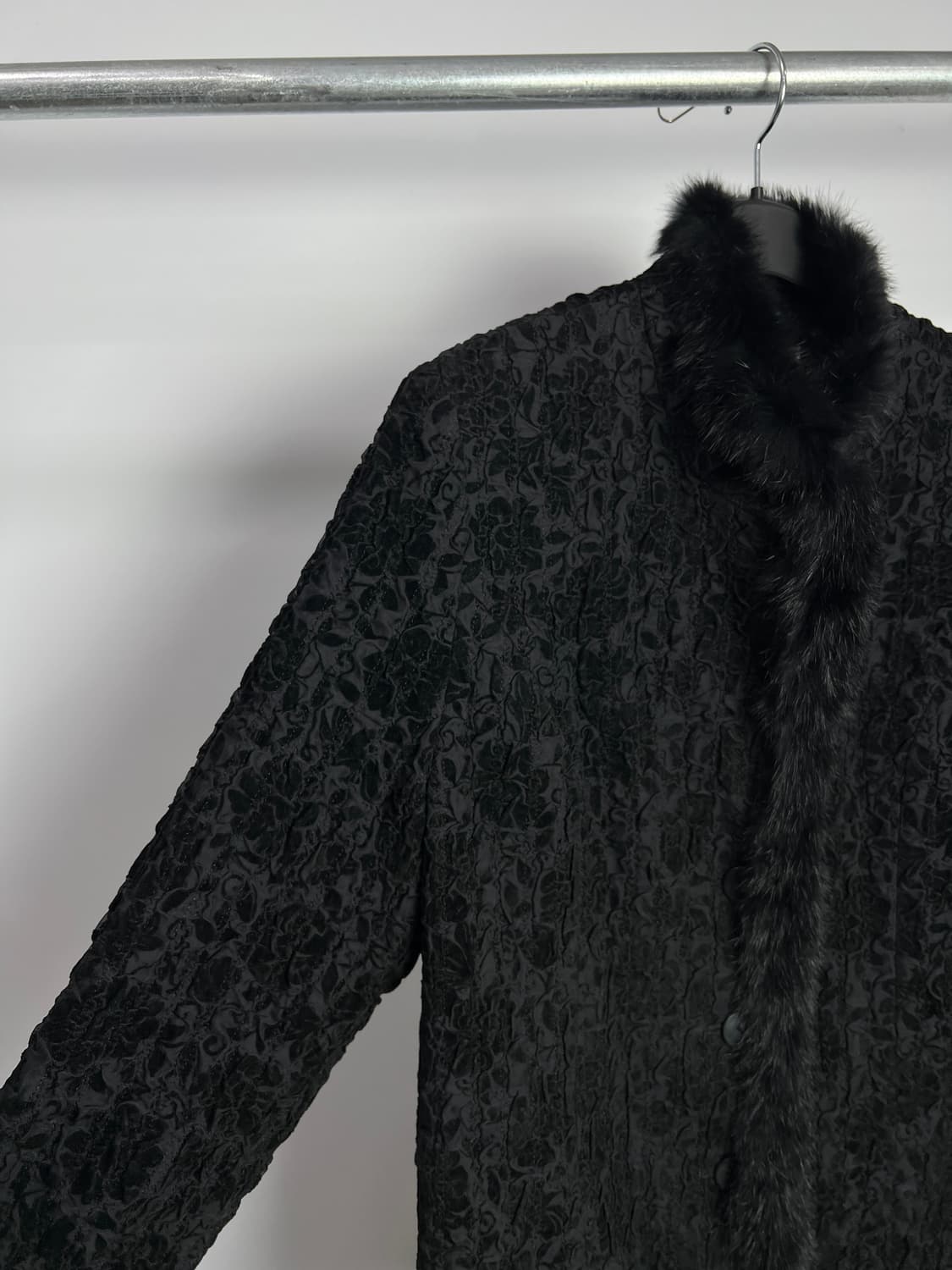 빈티지 퍼 디테일 주름 자켓 상품이미지5