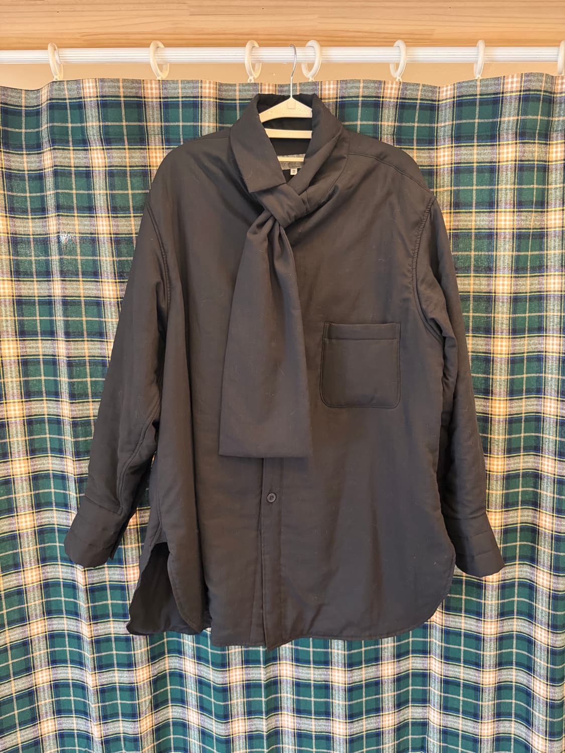 요지 야마모토 뿌르옴므 Stole Padded Shirt 상품이미지1