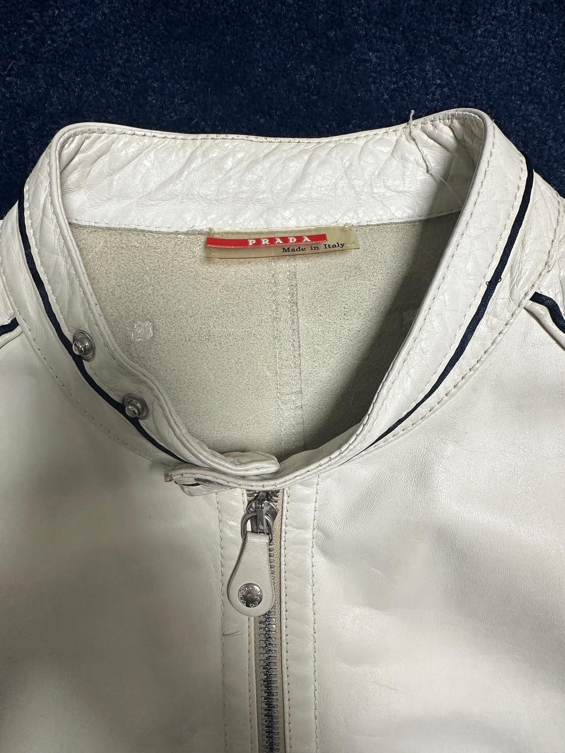 프라다 화이트 레더자켓 상품이미지2