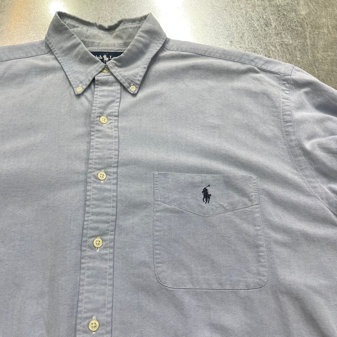 (L) 90s POLO 폴로 랄프로렌 솔리드 셔츠 빅셔츠 상품이미지7