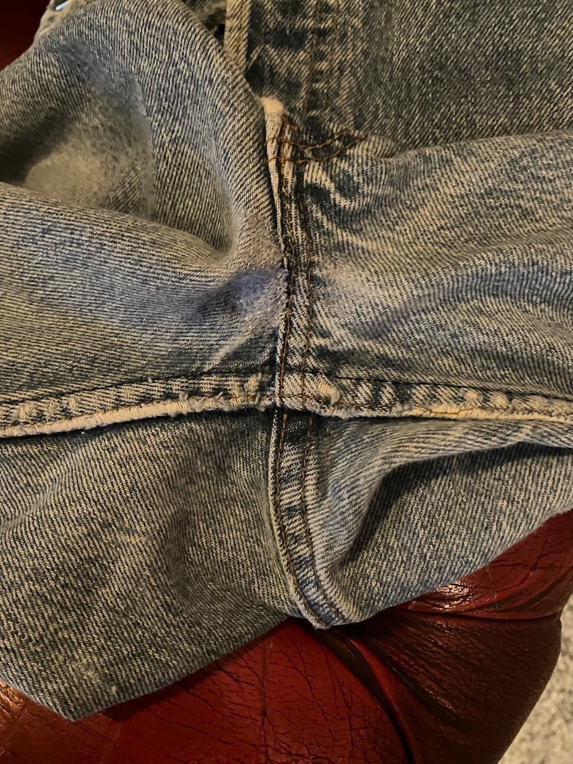 80s USA 빈티지 리바이스 501 데미지 데님 팬츠 상품이미지8