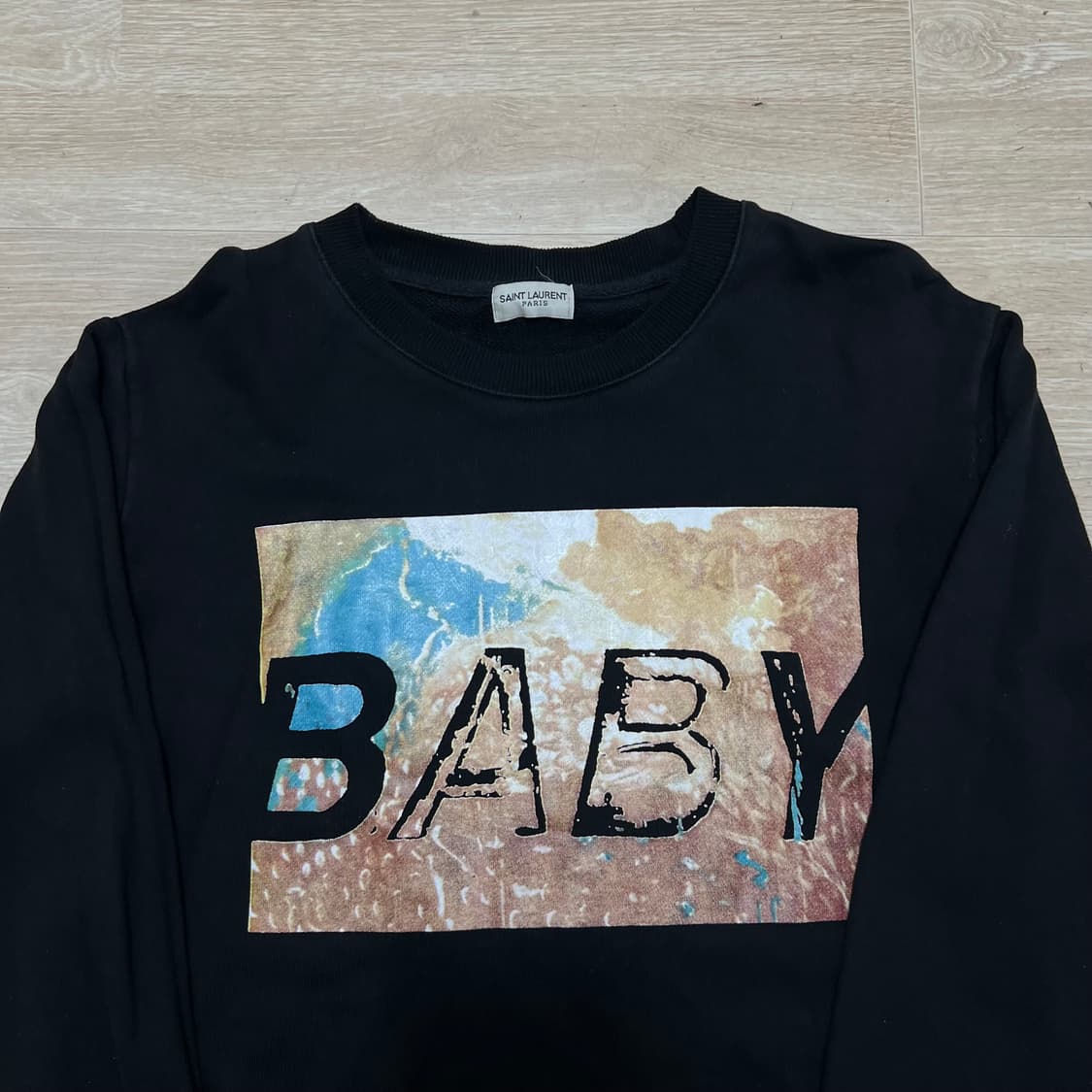생로랑 파리 BABY 빅프린팅 맨투맨 [블랙] L/100 상품이미지2