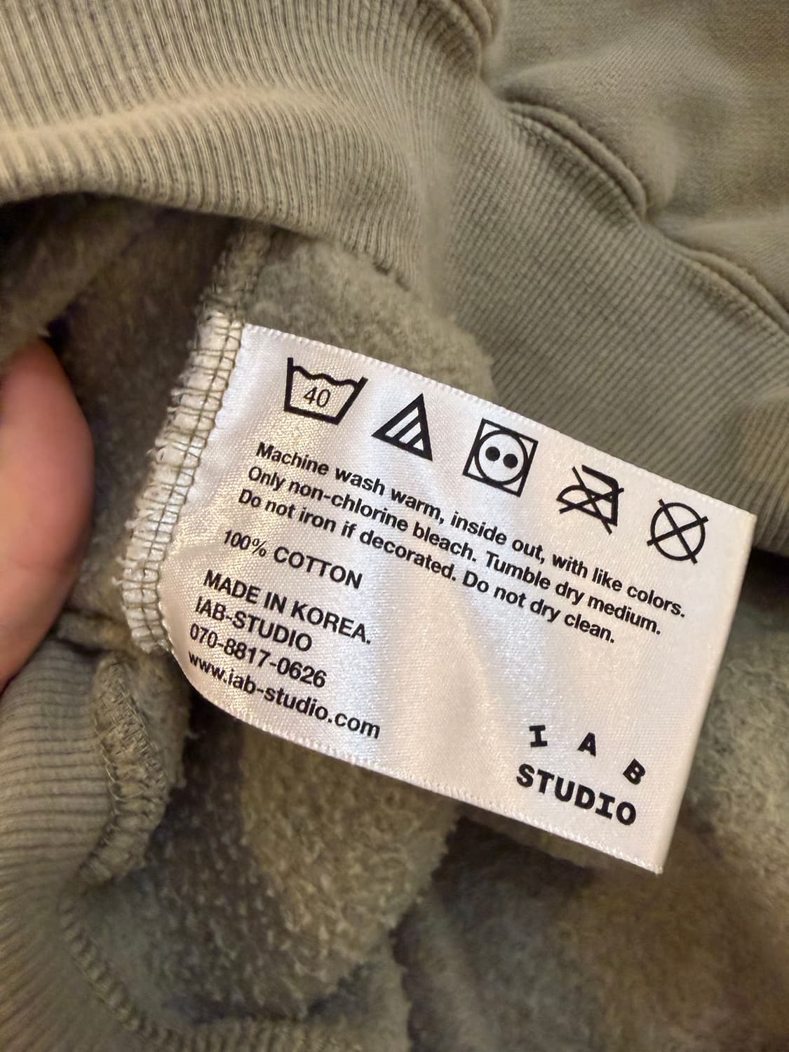 아이앱 스튜디오 후드티 카키 올리브 상품이미지7