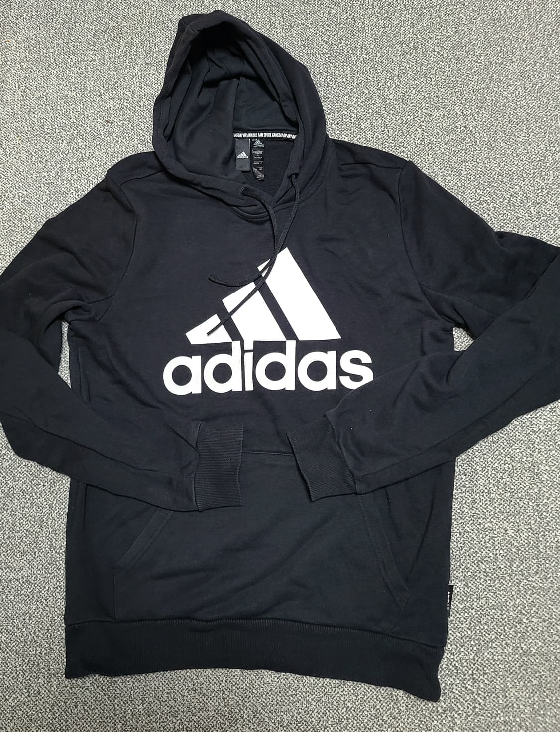 아디다스 빅로고 후드티 XL정사이즈 로  95  적당 검정 상품이미지1