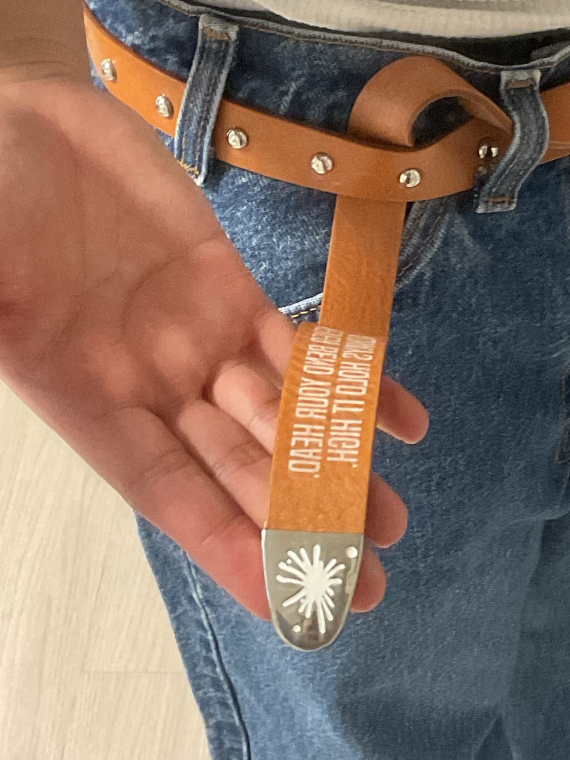 mihara yasuhiro x gu stud belt 상품이미지6