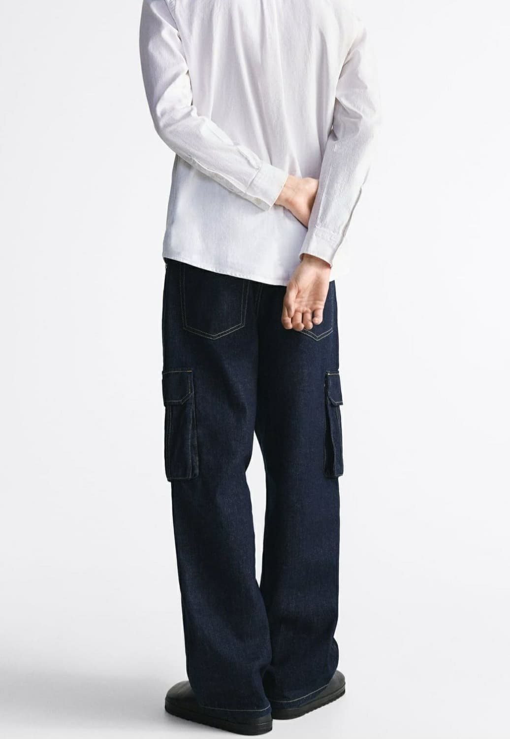 자라 와이드 카고 데님 팬츠 상품이미지3