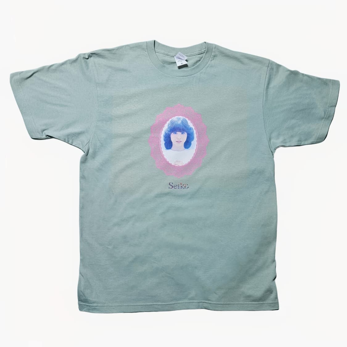 마츠다세이코 빈티지 티셔츠 레이스프레임 홀로그램 더스티민트 일본 밴드티 상품이미지2