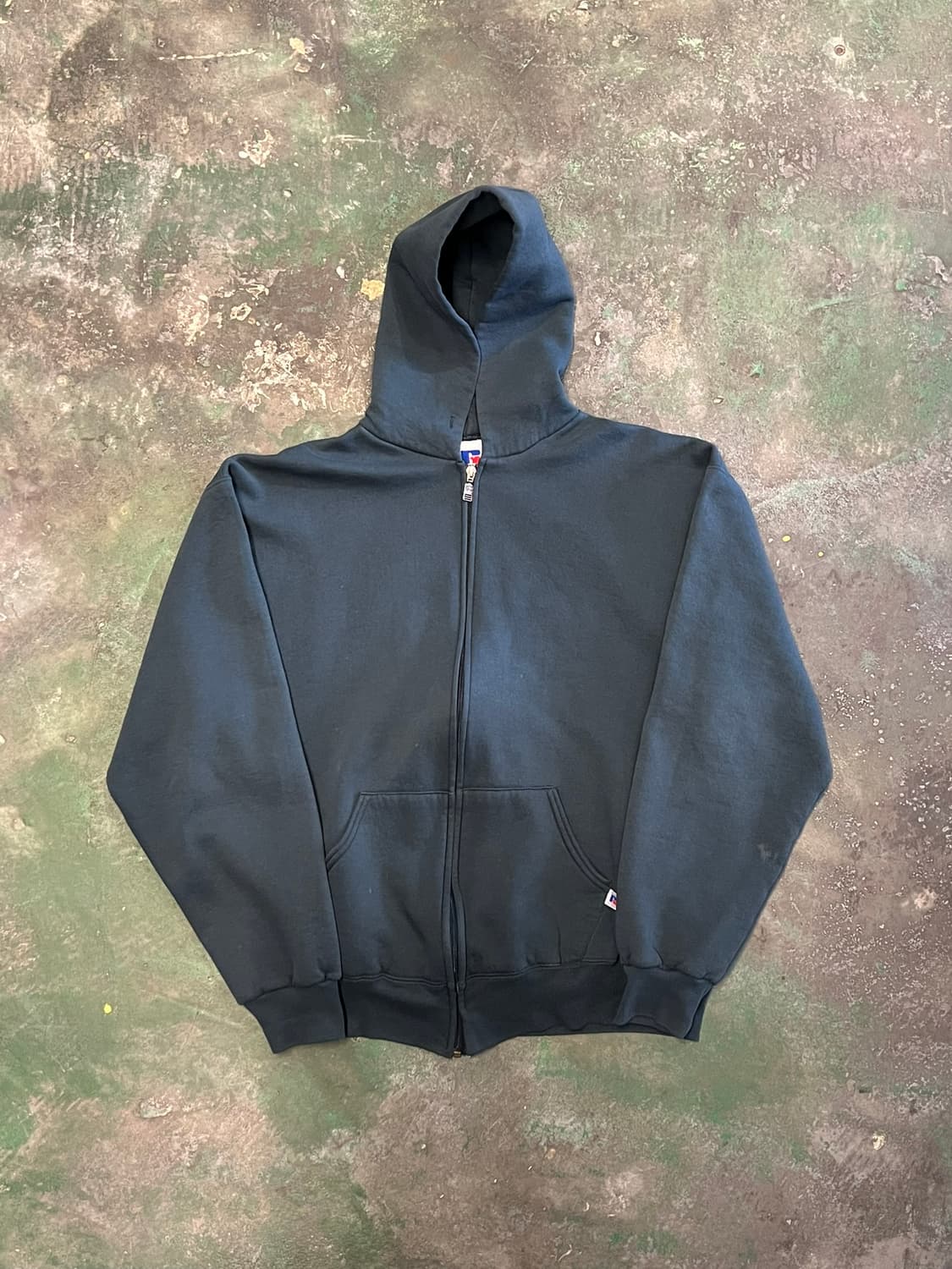 90's [L] 러셀 애슬레틱 빈티지 블랭크 무지 후드집업 상품이미지1