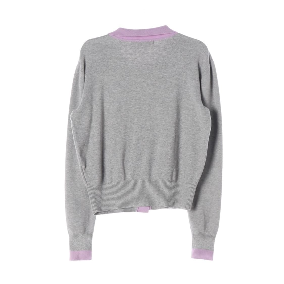 올리브데올리브 배색 카라 니트 가디건 89 상품이미지2