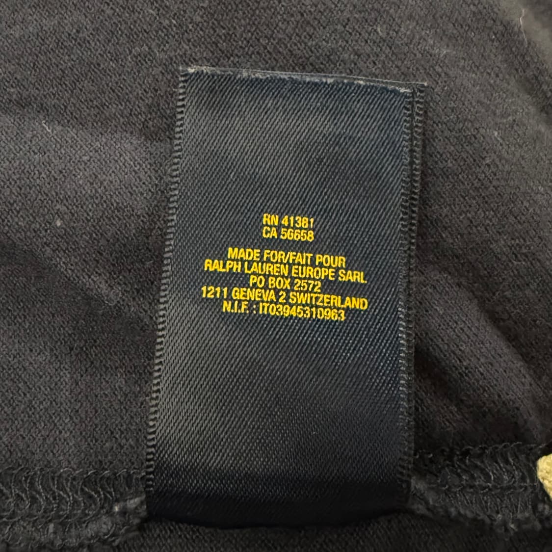 폴로 랄프로렌 하프 럭비 네이비 카라 반팔 티 상품이미지5