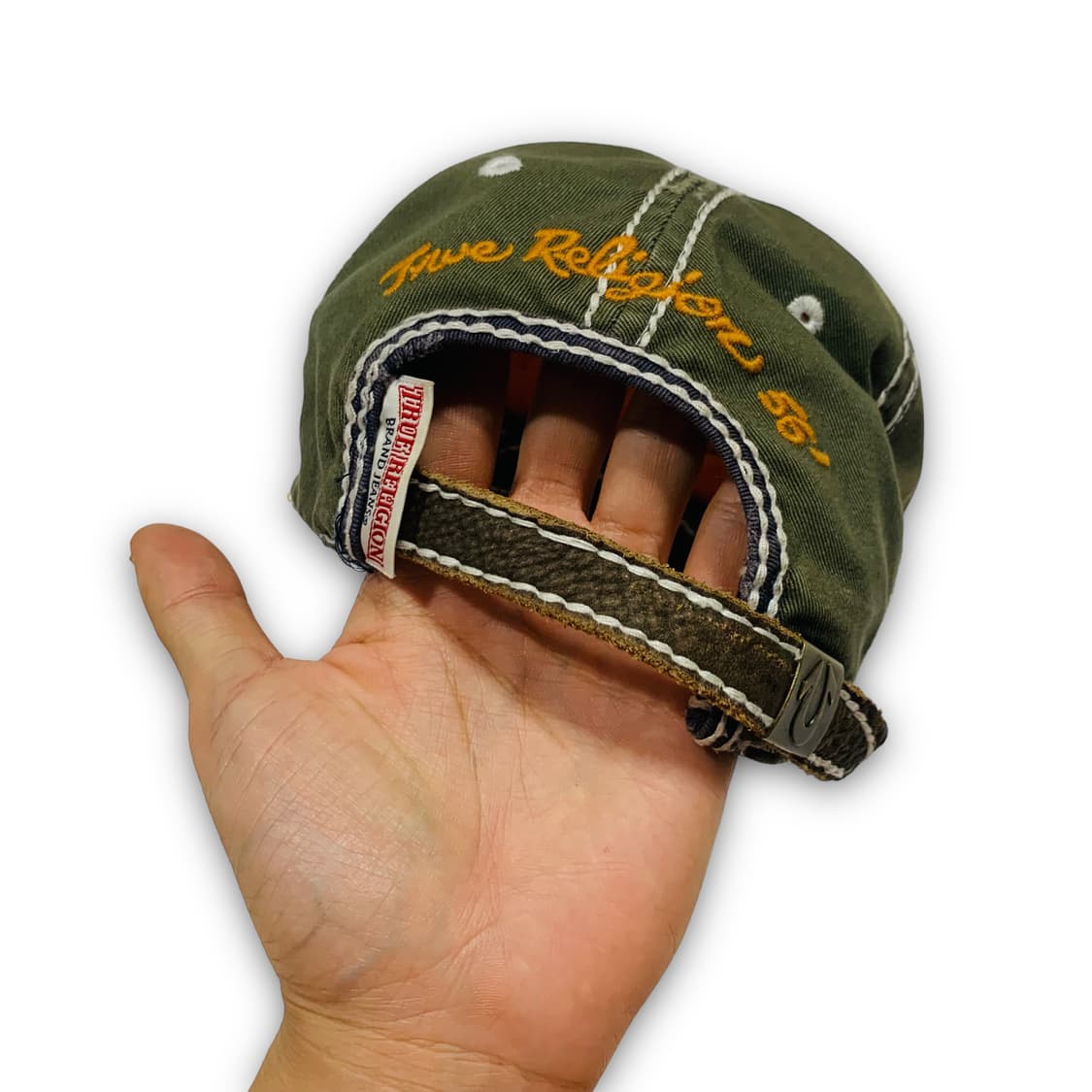 트루 릴리전 y2k 스터드 빅로고 레어 볼캡 상품이미지4