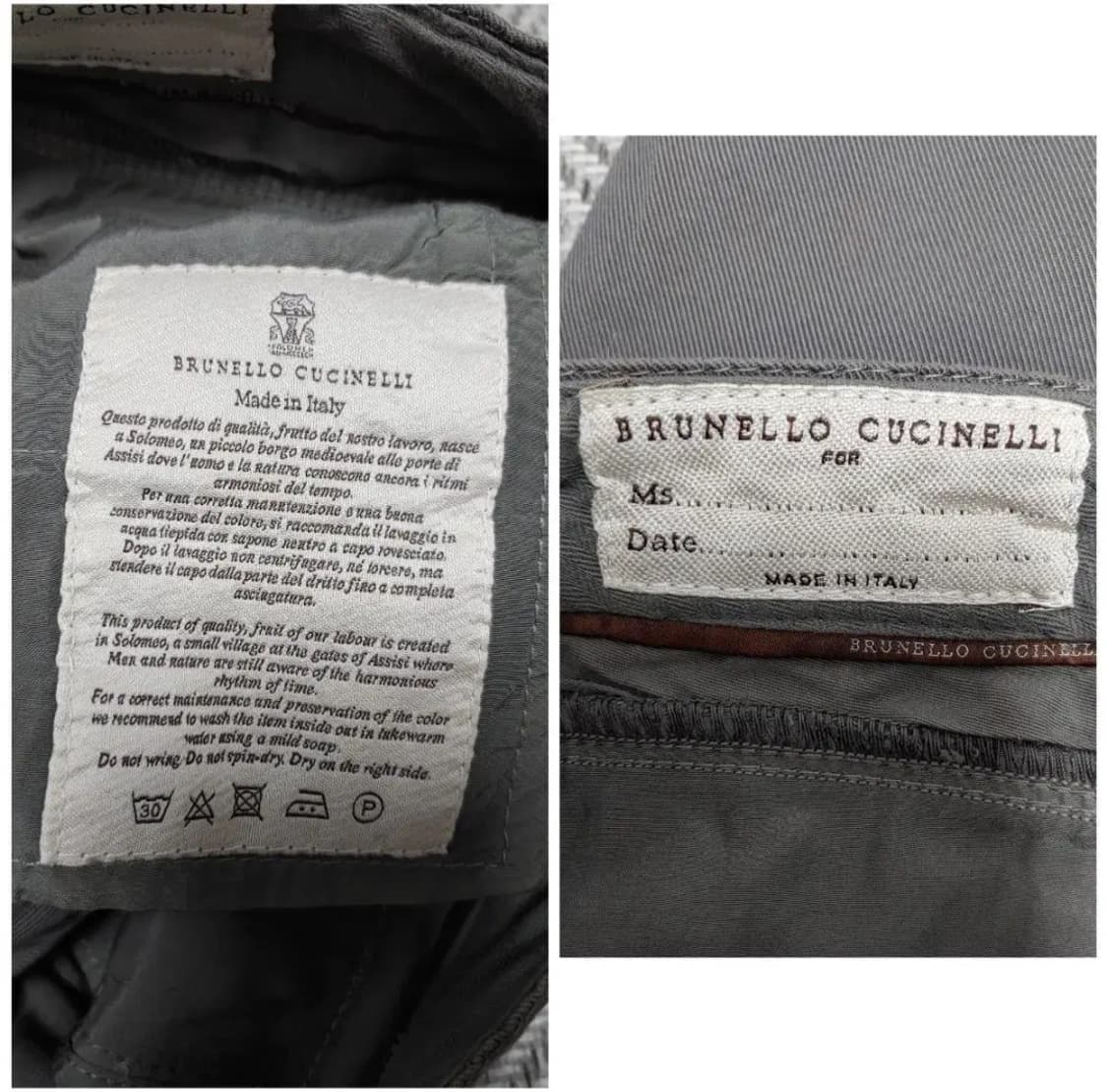 브루넬로 쿠치넬리 여성 팬츠 / 스판끼 살짝 / (26~27) 상품이미지10