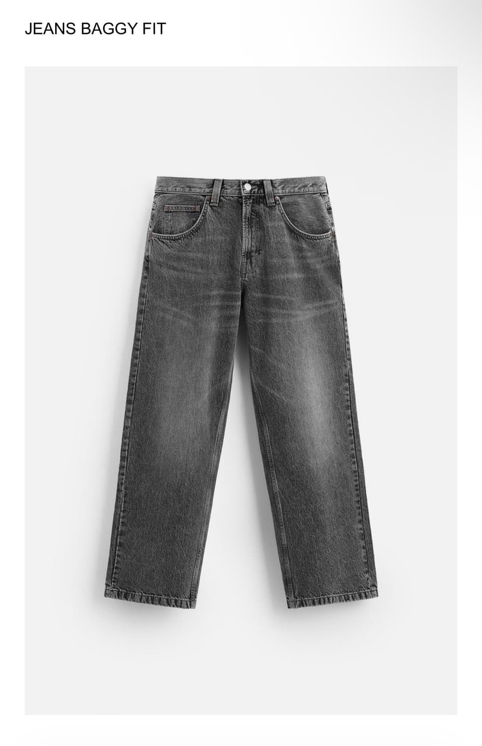 자라 배기핏 흑청데님 팬츠 42 상품이미지4