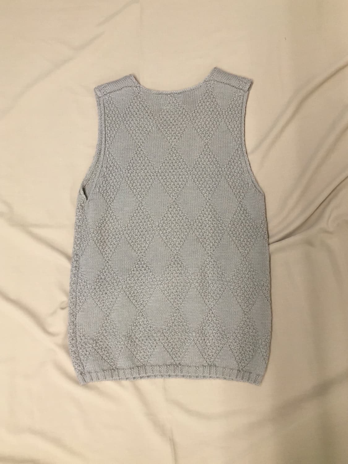 급처! 빔즈 플러스 아가일 니트 베스트 상품이미지2