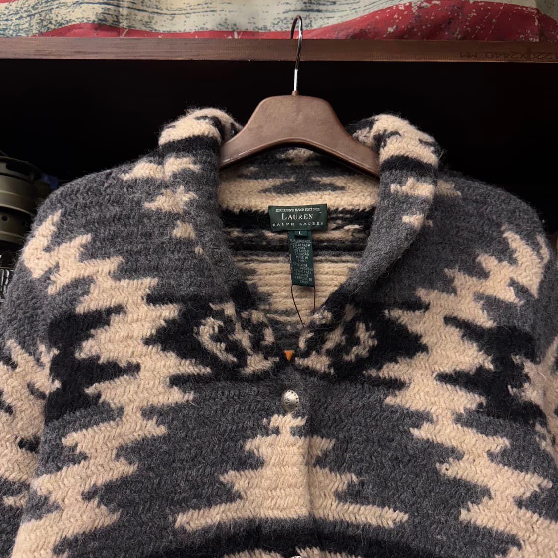 00s 로렌 랄프로렌 by 폴로 헤비 울 코위찬 콘초 버튼 N47 상품이미지3