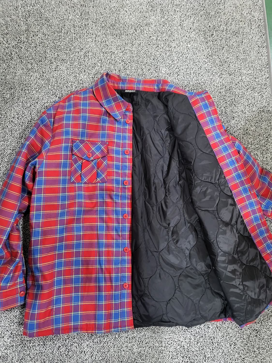 널디 체크무늬 셔츠자켓  상품이미지3