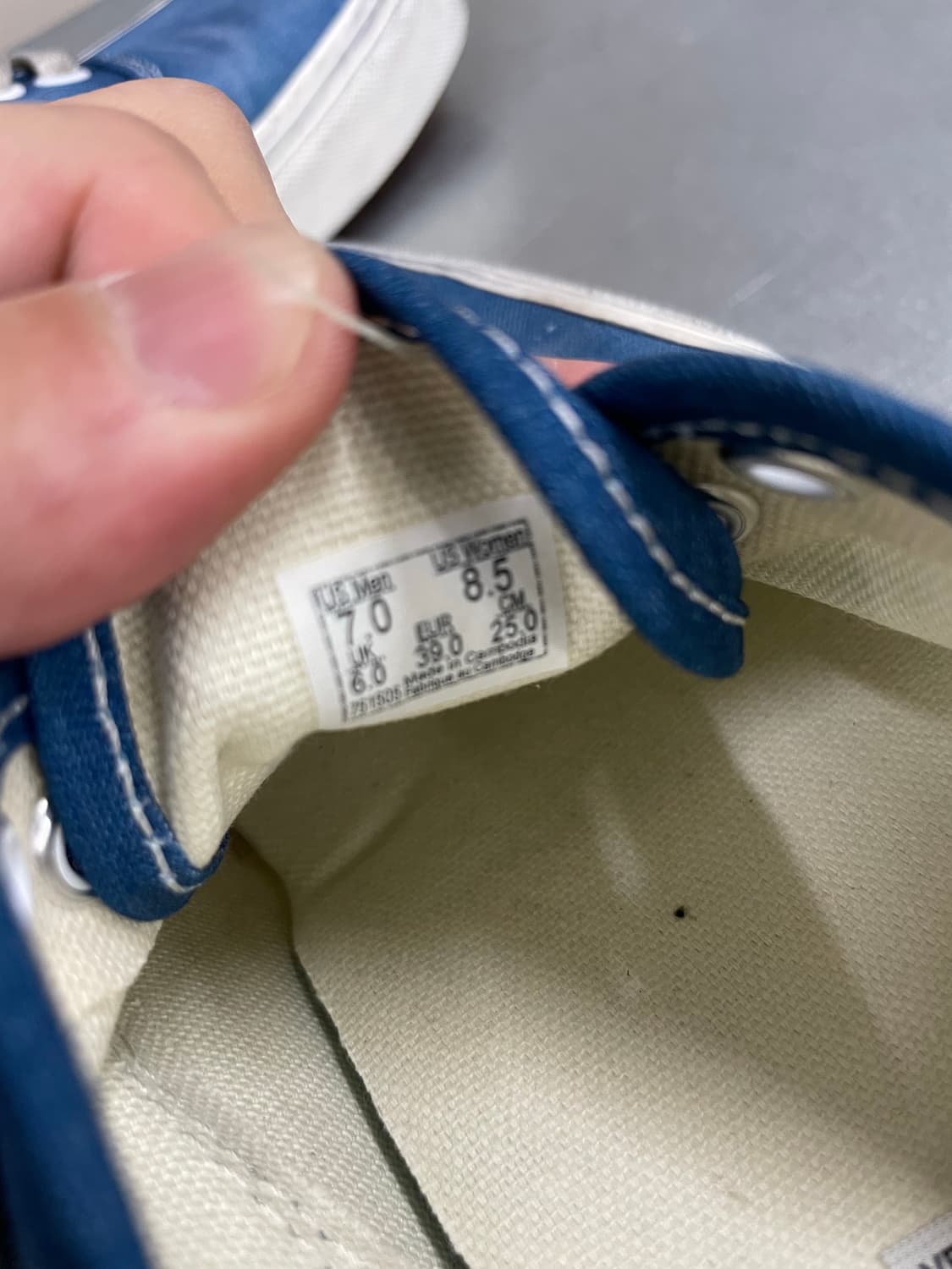 반스 어센틱 웨이브 워시드 블루 250(새상품) 상품이미지7